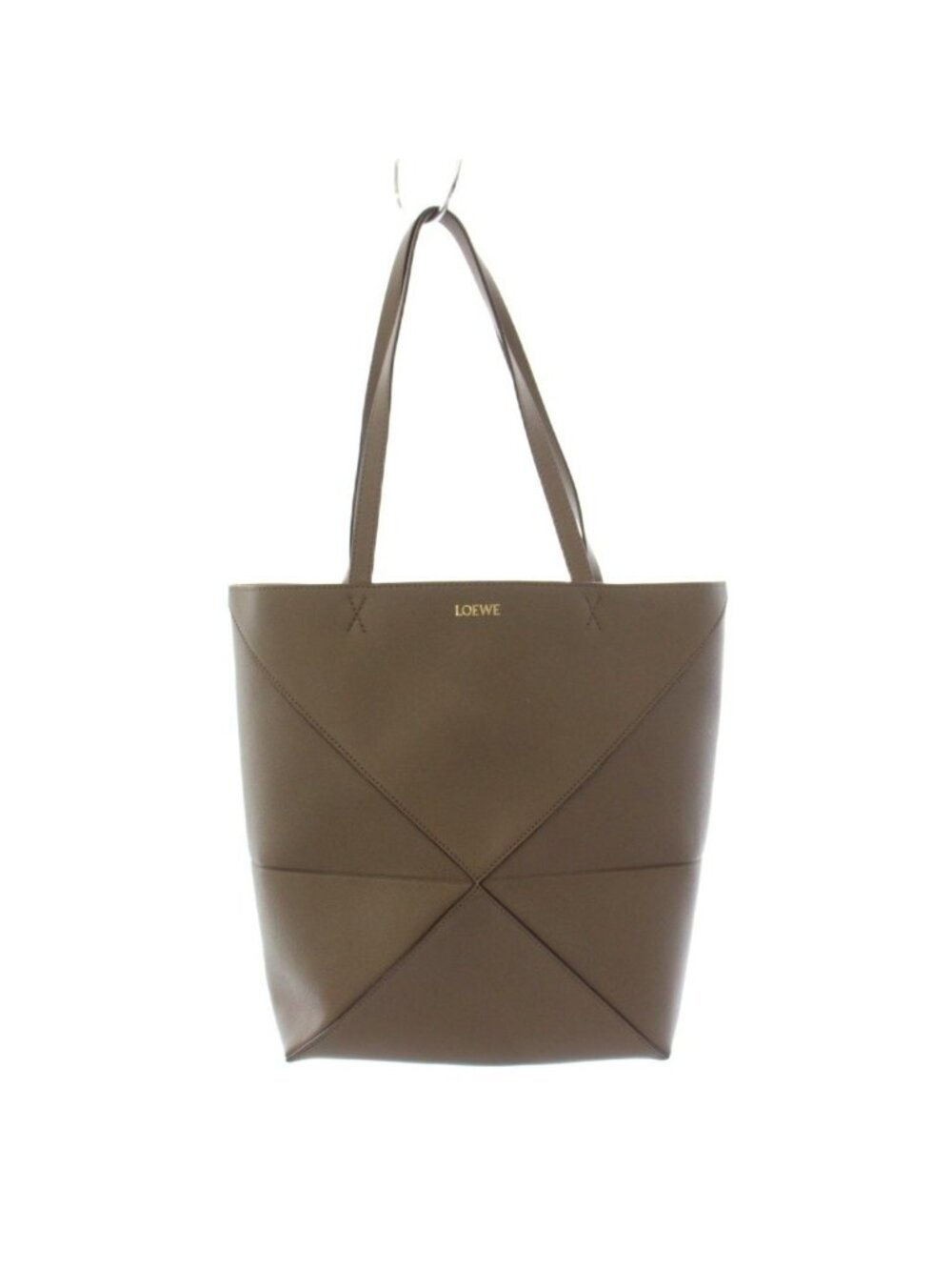 Loewe Puzzle Fold Medium Tote Leather Greige